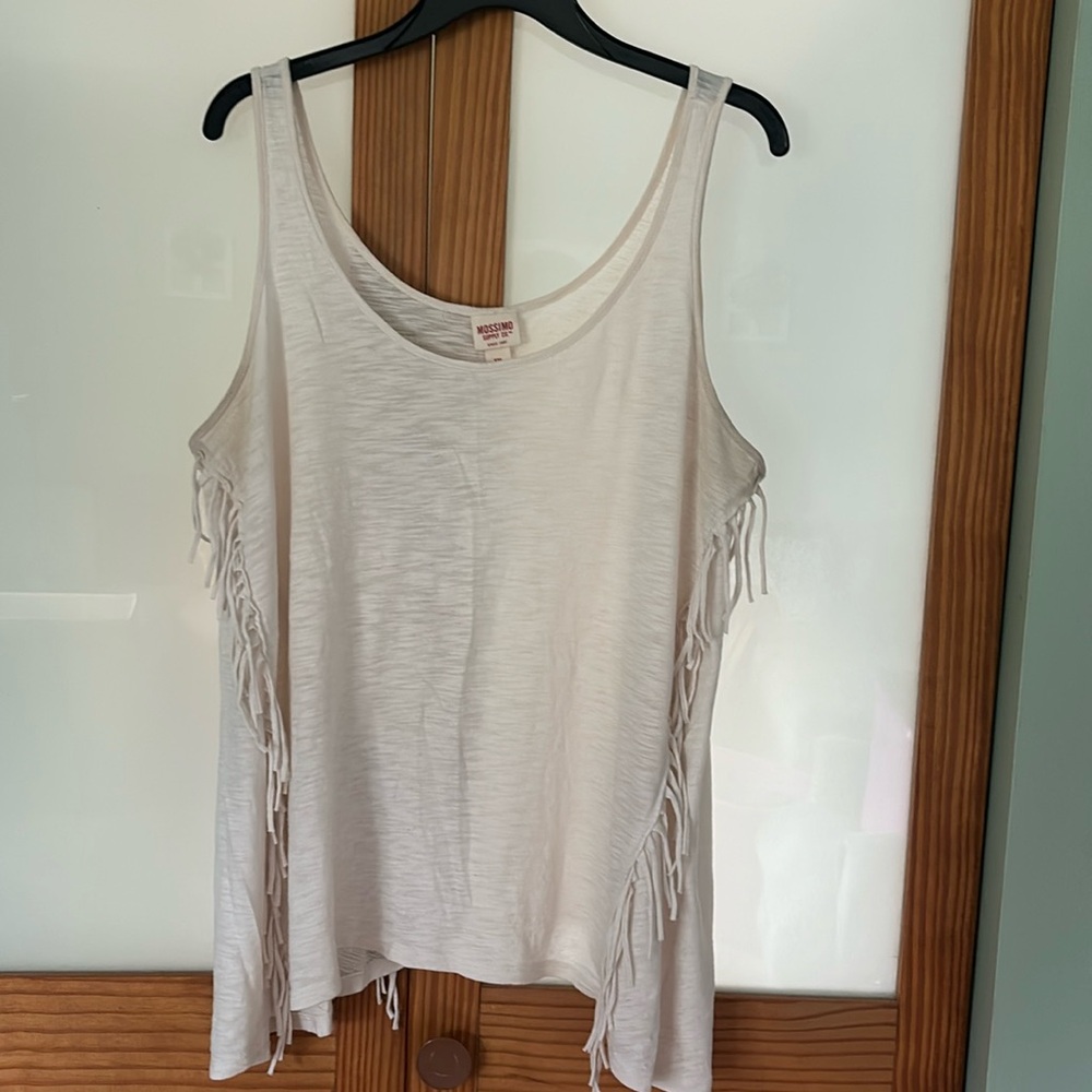 Tank top with fringe